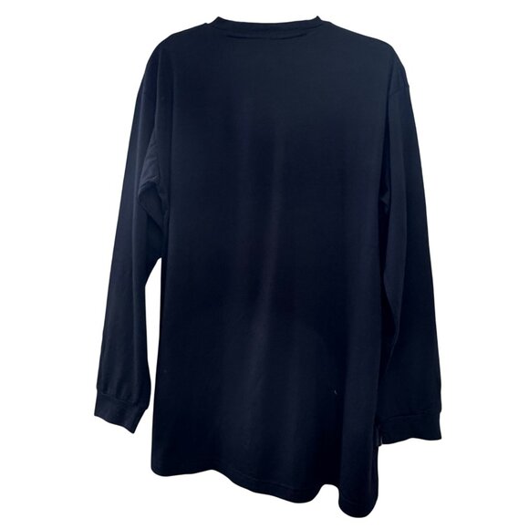 ICEBREAKER 100% Merino Wool Shirt Mens L Black Long Sleeve V-Neck Baselayer Top - Picture 2 of 8